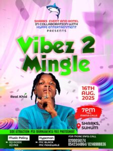 Vibez 2 Mingle at Sharks events and hotel this 16th August 2025